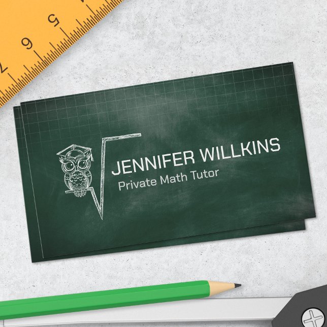 Private Math Tutor - Mathematics Educator Business Card (Creator Uploaded)
