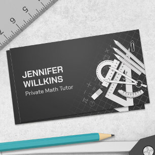 Private Math Tutor - Mathematics Educator Business Card