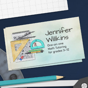 Private Math Tutor - Mathematics Educator Business Card