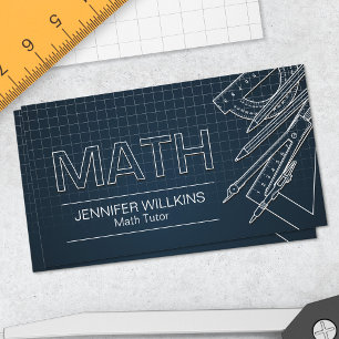 Private Math Tutor - Mathematics Educator Business Card