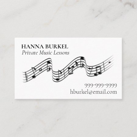 Private Music Lessons Business Card