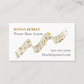 Private Music Lessons Business Card