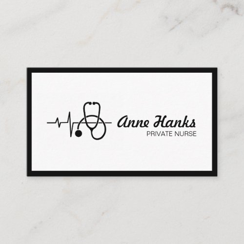 Private Nurse Caregiver Health Business Card