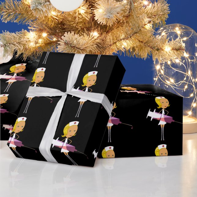 Private Nurse Wrapping Paper (Holidays)