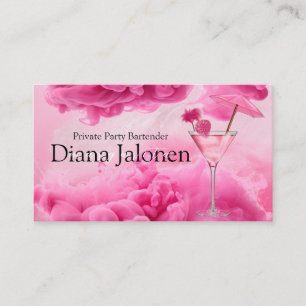 Private Party Bartender  Business Card
