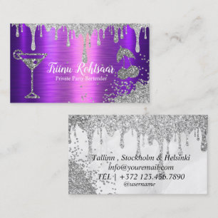 Private Party Bartender Business Card