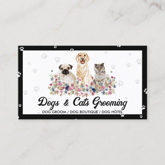 Private Pet Concierge Service Business Card (Front)