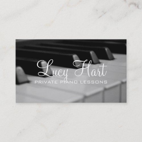 Private Piano Lessons Music Instructor Business Card