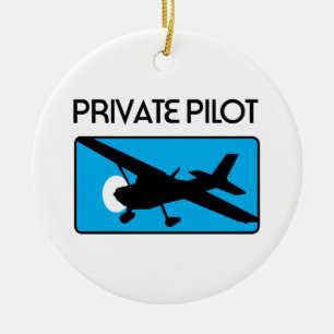 Private Pilot Ceramic Ornament