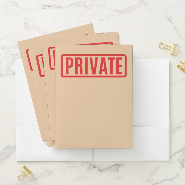 Private Pocket Folder (In Situ)
