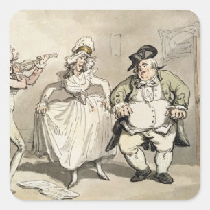 Private practice previous to the ball, from 'Scene Square Sticker