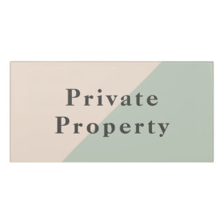 Private Property Boundary Door Sign