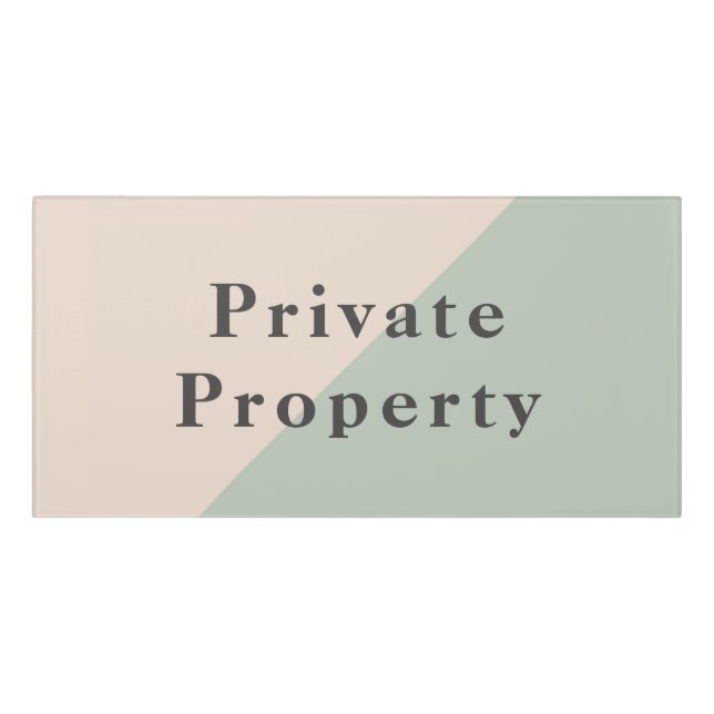 Private Property Boundary Door Sign (Classic Front)