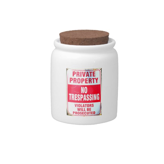 private property candy jar (Front)