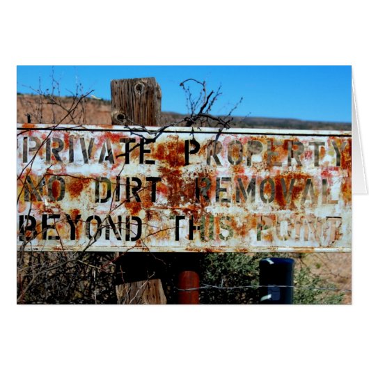 private property card (Front Horizontal)