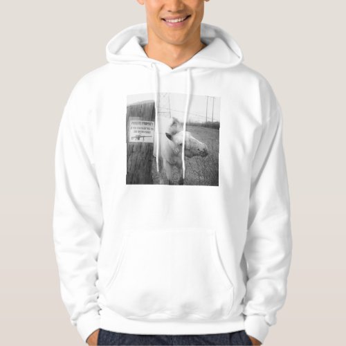 Private Property horse black  white Hoodie