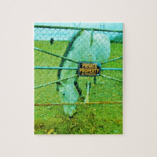 Private Property Horse Jigsaw Puzzle