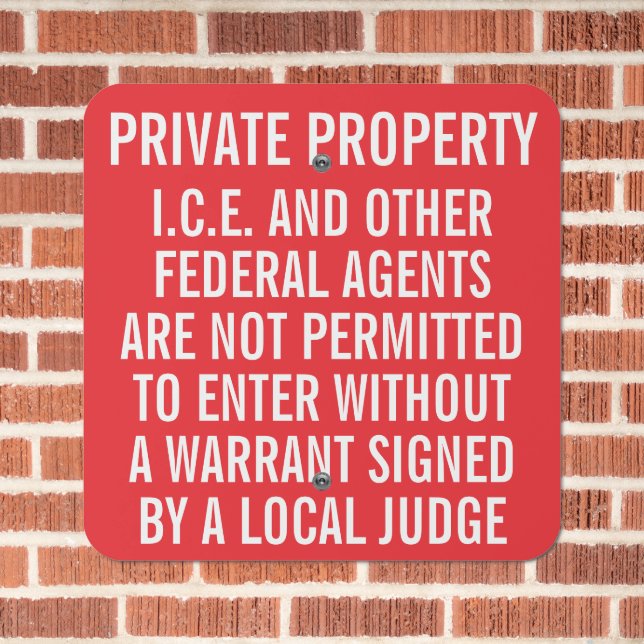 Private Property Know Your Rights Metal Sign (In Situ(Brick))