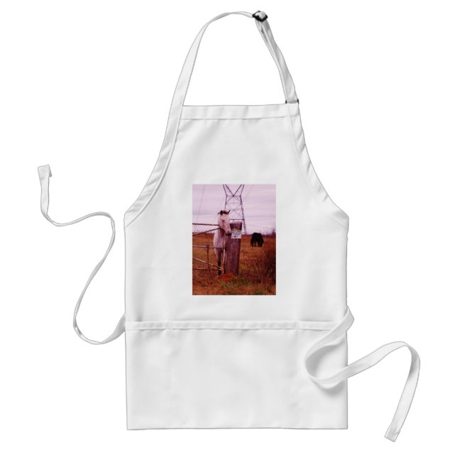 Private Property lavender Horse Adult Apron (Front)