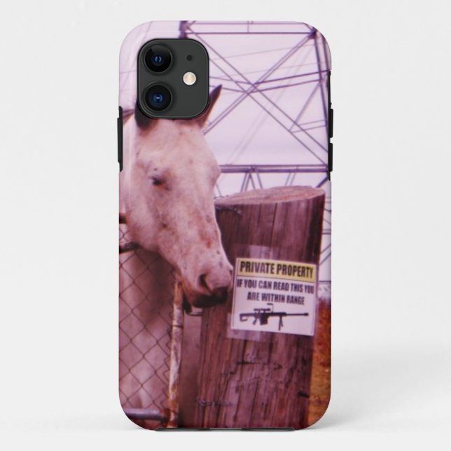 Private Property lavender Horse Case-Mate iPhone Case (Back)