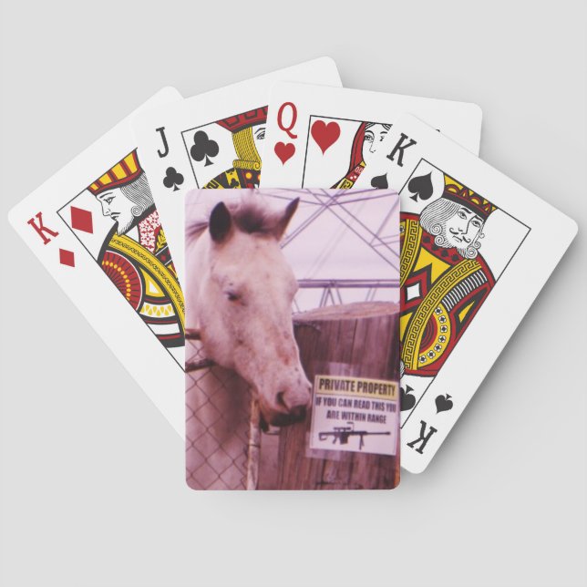 Private Property lavender Horse Poker Cards (Back)