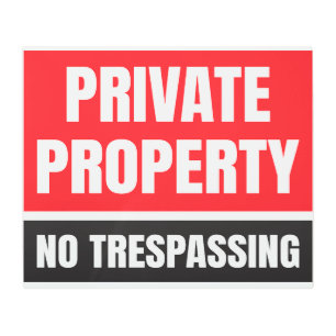 Private Property No Trespassing Metal Print