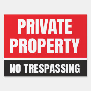 Private Property No Trespassing Sign