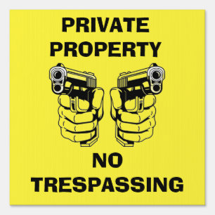 Private Property No Trespassing Sign
