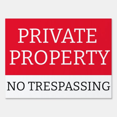Private property no trespassing Warning  Sign