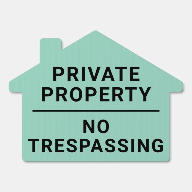 Private Property NO Trespassing Yard Sign (Back)