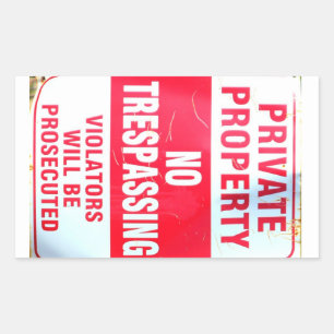 private property stickers