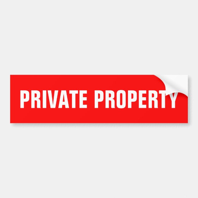 Private property stickers | red (Front)