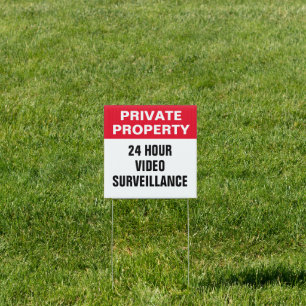 Private Property Video Surveillance Security Sign