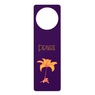 PRIVATE Purple Door Hanger