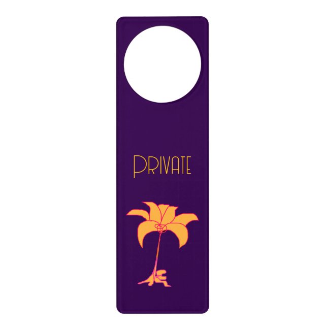 PRIVATE Purple  Door Hanger (Front)