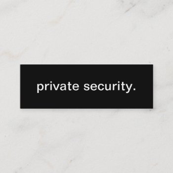 Private Security Business Card by HolidayZazzle at Zazzle