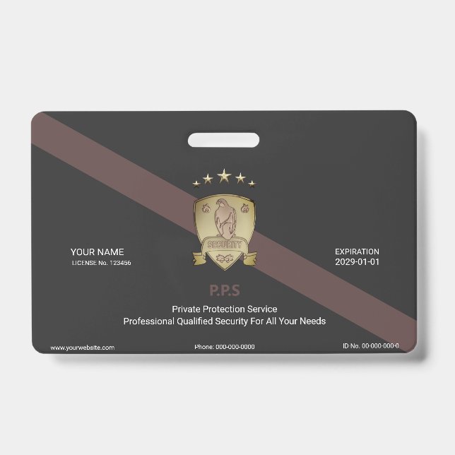 Private Security Service Badge (Front)