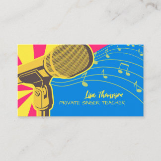 Private Singer Music Teacher Business Card