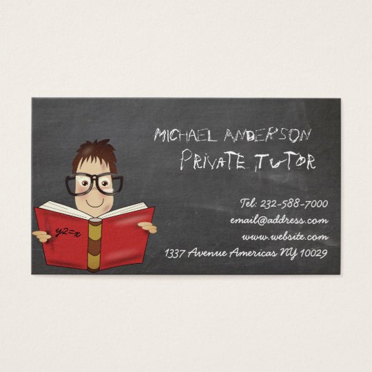 Private Tutor And Teaching Business Card 6549