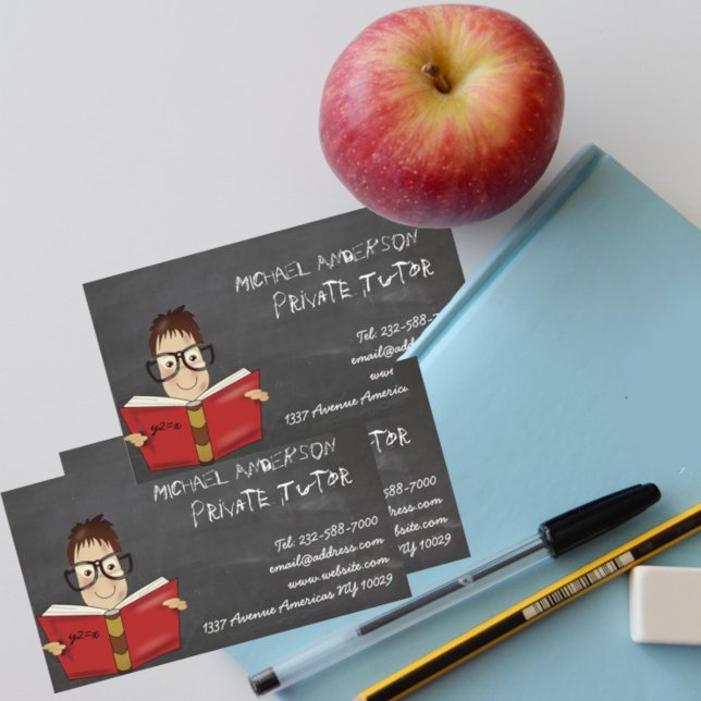 Private tutor and teaching business card