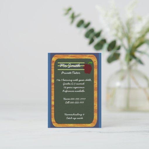 Private Tutor Business Card