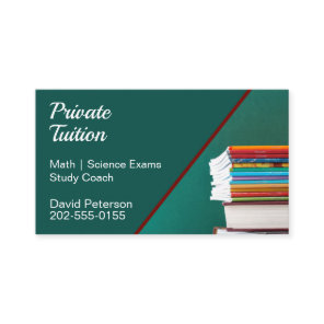 Private Tutor Teacher Tuition Business Card