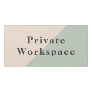 Private Workspace Office Boundary Door Sign