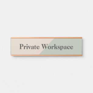 Private Workspace Office Boundary Door Sign