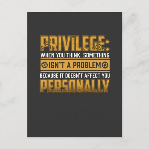 Privilege Definition Civil Rights Human Equality Postcard