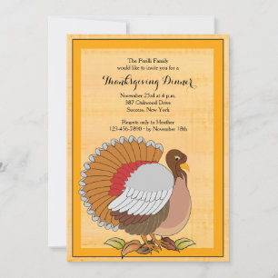 Prized Turkey Thanksgiving Dinner Invitation