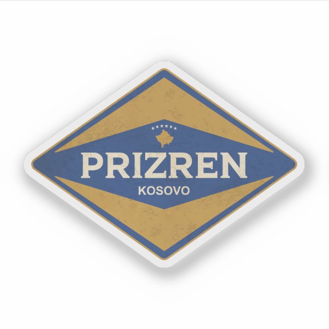 Prizren Kosovo Vintage Sticker (Front)