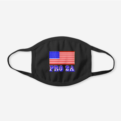 Pro 2A American Mask Black Cotton Face Mask