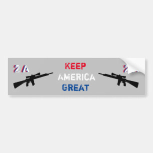 Pro 2nd Amendment Keep America Great 2A Bumper Sticker
