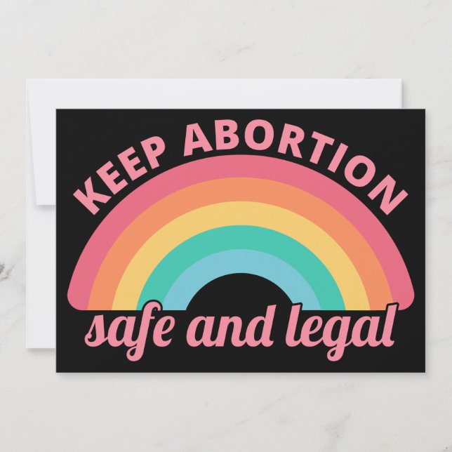 Pro Abortion - Keep Abortion Safe And Legal II Invitation (Front)